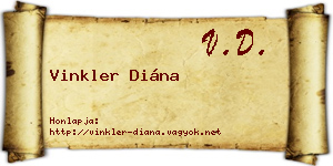Vinkler Diána névjegykártya